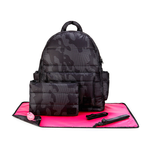 Backpack Baby Diaper Bag - Black Camouflage XL