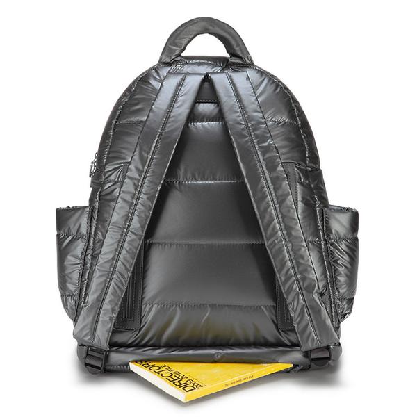 Backpack Baby Diaper Bag - Metallic Gray L