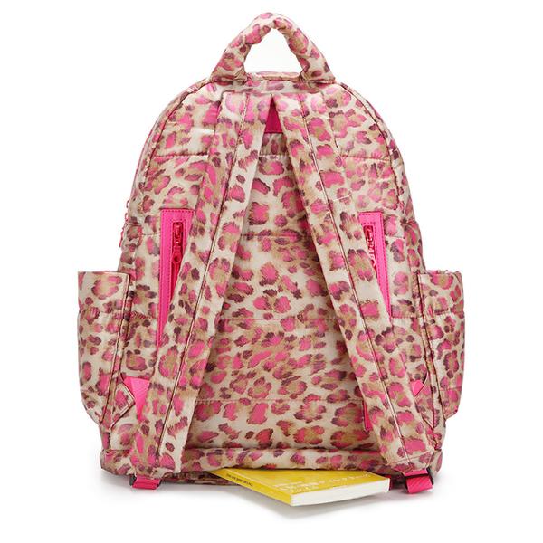 Backpack Baby Diaper Bag - Caramel Pink Leopard L